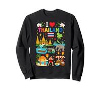 J'aime Les Voyages en Thaïlande et la Culture thaïlandaise Sweatshirt