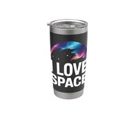 J'aime l'espace, les rêves célestes, l'aventure cosmique Gobelet isotherme en acier inoxydable double paroi