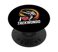 J'aime l'esprit des arts martiaux pour les passionnés de taekwondo PopSockets PopGrip Adhésif