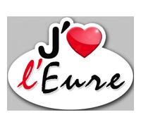 J'aime L'eure (5x3.7cm) - Sticker/Autocollant