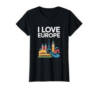 J'aime l'europe, Les Monuments emblématiques et Les Voyages T-Shirt Graphique avec Valeur