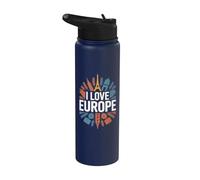 J'aime l'Europe, monuments emblématiques, Travel Pride Stainless Steel Insulated Water Bottle