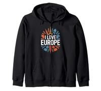 J'aime l'Europe, monuments emblématiques, Travel Pride Sweat à Capuche