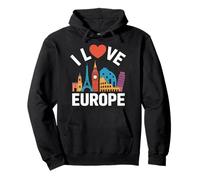 J'aime l'Europe, sites célèbres et voyages Sweat à Capuche