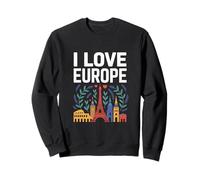 J'aime l'europe, Sites célèbres et Voyages Sweatshirt
