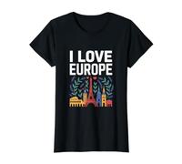J'aime l'europe, Sites célèbres et Voyages T-Shirt Graphique avec Valeur