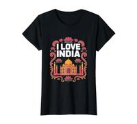 J'aime l'Inde Lotus Taj Mahal T-Shirt Graphique avec Valeur