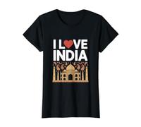 J'aime l'Inde Taj Mahal Paisley Heritage Pride T-Shirt Graphique avec Valeur