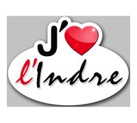 j'aime l'Indre (5x3.7cm) - Sticker