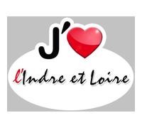 j'aime l'Indre-et-Loire (5x3.7cm) - Sticker
