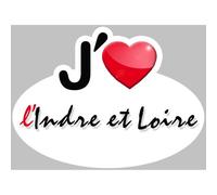 J'aime L'indre-Et-Loire (5x3.7cm) - Sticker/Autocollant