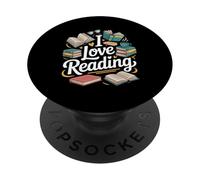 J'aime Lire des Livres pour passionnés de Design PopSockets PopGrip Adhésif