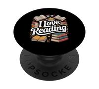 J'aime lire les amateurs de livres PopSockets PopGrip Adhésif
