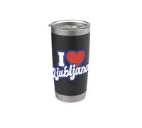 J'aime Ljubljana Gobelet isotherme en acier inoxydable double paroi