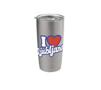 J'aime Ljubljana Gobelet isotherme en acier inoxydable double paroi