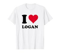 J'aime Logan T-Shirt Graphique avec Valeur, Homme, Blanc, M