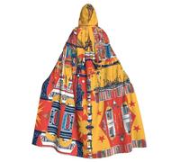 J'aime Londres Costume d'impression Halloween à capuche pleine longueur Cape à capuche Halloween Cape de Noël