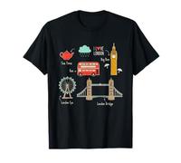 J'aime Londres, de Jolies icônes de l'Angleterre | British Travel T-Shirt