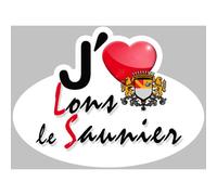 J'aime Lons-Le-Saunier - 5x3.7cm - Sticker/Autocollant