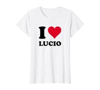 J'aime Lucio T-Shirt Graphique avec Valeur, Femme, Blanc, L