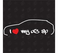 J'aime ma A3 8P - Sticker Compatible avec Audi - Année 2002-2011