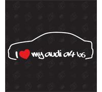 J'aime ma A4 B6 berline - Sticker Compatible avec Audi - Année 2000-2004