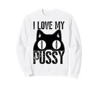 J'aime ma Chatte, Chats d'halloween Amusants, Hommes et Femmes, Toile d'araignée Sweatshirt