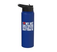 J'aime ma copine, alors s'il te plaît, reste loin de moi Stainless Steel Insulated Water Bottle