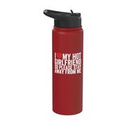 J'aime ma copine, alors s'il te plaît, reste loin de moi Stainless Steel Insulated Water Bottle