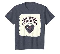 J'aime ma Copine - Appreciation Society T-Shirt, Enfant, Bleu Chiné, 4 Ans