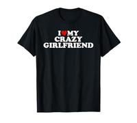 J'aime ma copine folle avec cœur T-Shirt