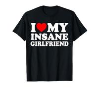 J'aime ma Copine Folle T-Shirt Graphique avec Valeur