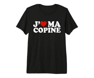 J'aime Ma Copine Mignon Cadeau de Couple Copain & Copine T-Shirt Haut de Gamme