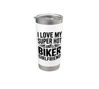 J'aime ma copine motarde super sexy Gobelet isotherme en acier inoxydable double paroi