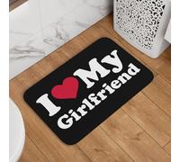 J'aime Ma Copine Paillasson D'Entree Absorbant Welcome Paillassons Lavable en Machine Tapis De Douche pour Chambre Porte Extérieur 40X60Cm