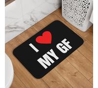 J'aime Ma Copine Welcome Paillassons Absorbant Paillasson Intérieur Anti-Salissures Paillasson D'Entree pour Salon Cuisine Couloir 40X60Cm