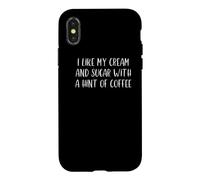 J'aime ma crème et Mon Sucre avec Un soupçon de café drôle Coque pour iPhone X/XS