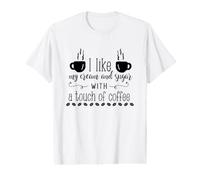J'aime ma crème et Mon Sucre avec Une Touche de café T-Shirt Graphique avec Valeur