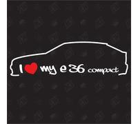 J'aime ma E36 Compact - Sticker Compatible avec BMW - Année 1994-2000