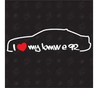 J'aime ma E92 coupé - Sticker Compatible avec BMW- Année 2006-2013