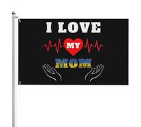J'Aime Ma Maman Ukrainienne Drapeaux Avec Œillets Drapeau De Jardin Résistant Aux Intempéries Décoration Bannière 90X150Cm Pour Extérieure Dortoirs Ferme