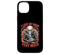 J'aime ma mère Beaucoup de Motard de Berceau Squelette Coque pour iPhone 14 Plus