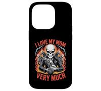 J'aime ma mère Beaucoup de Motard de Berceau Squelette Coque pour iPhone 14 Pro