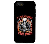 J'aime ma mère Beaucoup de Motard de Berceau Squelette Coque pour iPhone SE (2020) / 7/8