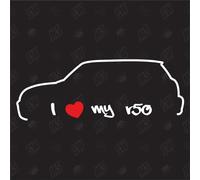 J'aime ma Mini Cooper - Sticker Compatible avec BMW - Année 2001-2006