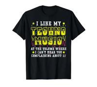 J'aime ma Musique Techno EDM Raver Headbanger DJ Trance Party T-Shirt Graphique avec Valeur