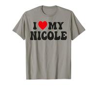 J'aime ma Nicole Funny Valentine Red Heart Love Women Nicole T-Shirt