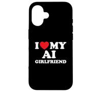 J'aime ma Petite Amie IA Funny Tech Virtual Love Coque pour iPhone 16