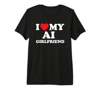 J'aime ma Petite Amie IA Funny Tech Virtual Love T-Shirt Haut de Gamme