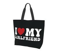 J'aime ma petite amie sac fourre-tout dames mignon sac à provisions grande capacité sac à bandoulière travail ajustement mode sac à main organisateur